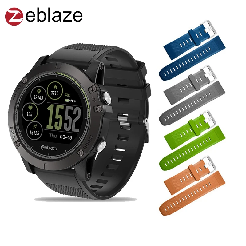 Умные часы Zeblaze VIBE 3 HR 3D в наличии с цветным дисплеем IP67 водонепроницаемые
