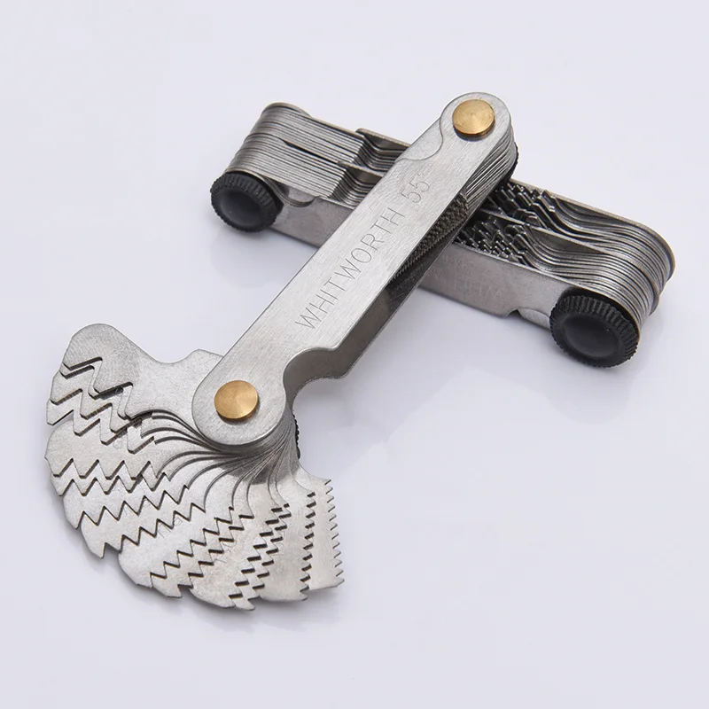 Precision 58Pcs Blade Thread Measuring Gage 60 and 55 Degree Metric