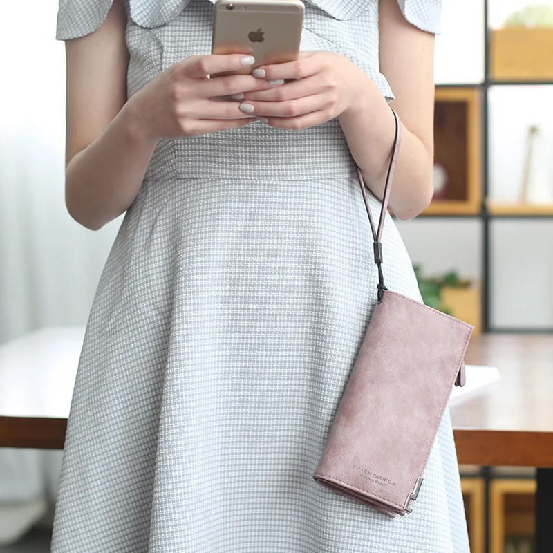 Женский кошелек вместительный из искусственной кожи в стиле ретро|female clutch|ladies