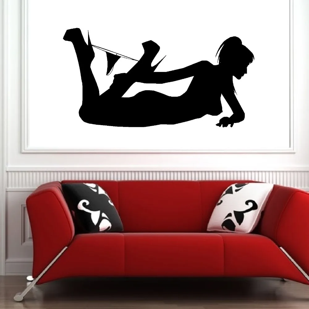SEXY LADY Vinyl Wall art room Sticker decal silhouette