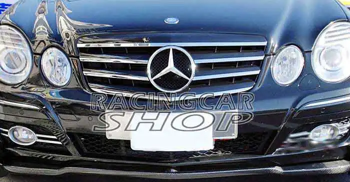 Real CARBON FIBER Front Bumper Lip Spoiler for Mercedes Benz E-Class W211 E320 E350 E550 2007-2009
