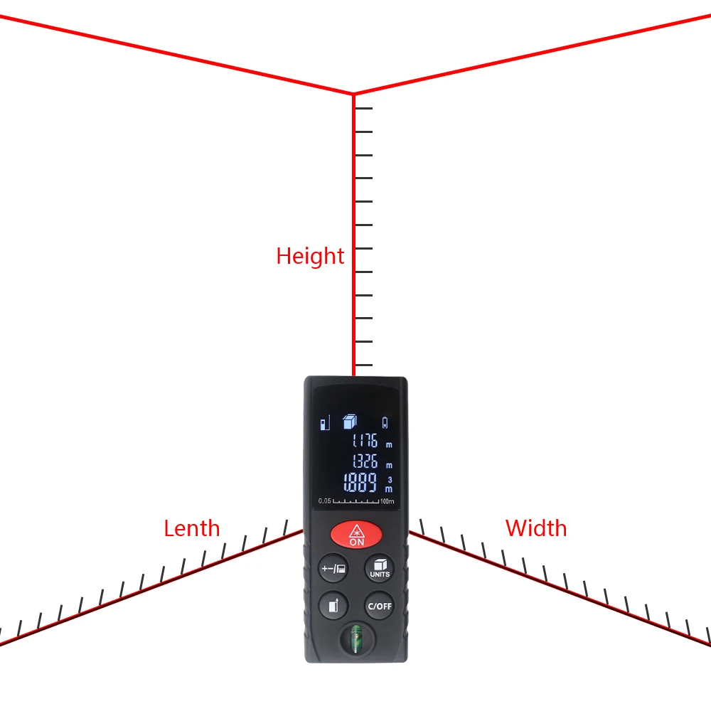 Цифровой лазерный дальномер, измерительная лента, лазерный дальномер с измерительными инструментами, дальномер 40 м 60 м 80 м 100 м