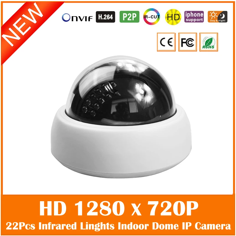 Hd 720p Dome Ip Camera Indoor Infrared Night Vision Cctv Surveillance