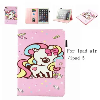 

Folio PU Leather unicorn Cover for Apple iPad Air/iPad 5 9.7 inch Tablet Anti fall Sleep/Wake up protective cover
