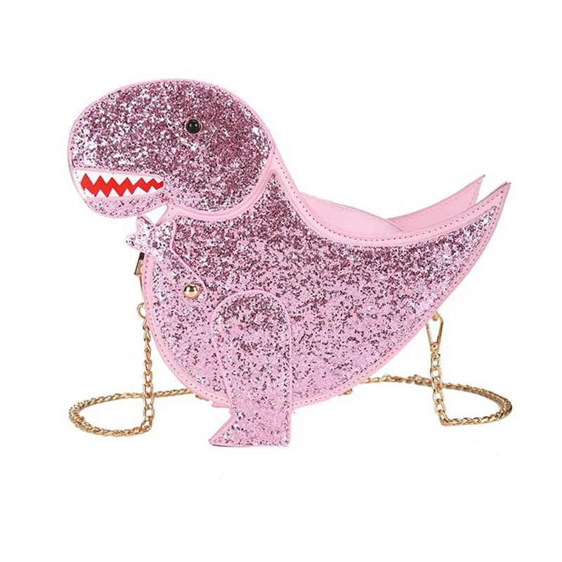 

Dinosaur Design Women Bag Personality Sequin Fashion Mini Messenger Crossbody Chain Purse Female Shoulder Bag Girl Gift