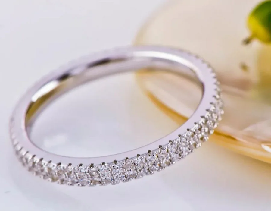 Кольца из стерлингового серебра 925 для Женская циркониевая простая круглая палец аксессуары обещают розовое золото кольцо женский Sevgili Свадебные украшения