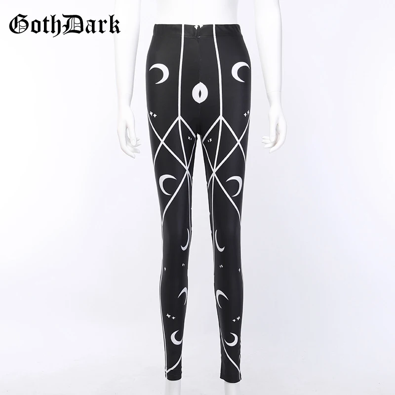 Goth Dark Aesthetic Vintage Gothic Pants For Women Grunge Harajuku Skinny High Waist Trousers Punk Print Autumn 2019 Fashion Goth Dark Aesthetic Vintage Gothic Pants For Women Grunge Harajuku Skinny High Waist Trousers Punk Print Autumn 2019 Fashion