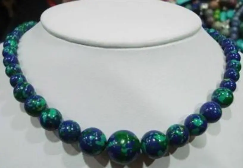 

6-14mm Round tower Turquoise Gem Necklace 17