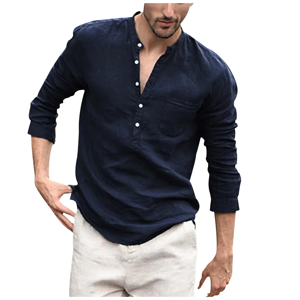 Camisa masculina рубашки мужские мешковатые хлопковые льняные крутые тонкие полосатые хлопковые рубашки с длинным рукавом Классические Осенние рубашки для мужчин