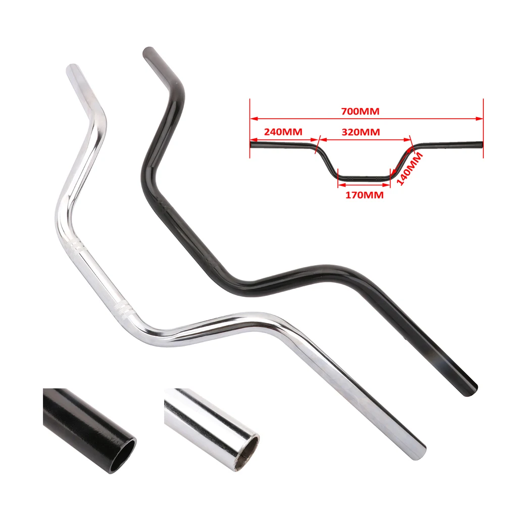 

Motorcycle 22mm*700mm Black Chrome Retro Drag Handle Handlebar Bar Steering Wheel For Harley Honda Yamaha Sportster Cafe Racer