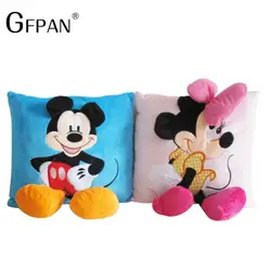 GFPAN 2 шт./лот низкая цена 35 см 3D Kawaii Микки и Минни Маус мягкие плюшевые подушки милые Cusion подарки на день рождения для маленьких девочек дети