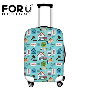 FORUDESIGNS Real Estate Thicker Luggage Protective Covers Apply to 18-30inch Suitcase Elastic Dust Rain Cover Travel Accessories