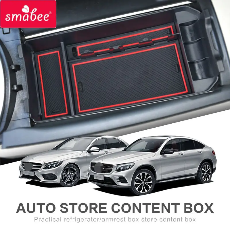 For Mercedes Benz GLC 2017 C C200 C300 Car Center Console Tray Armrest