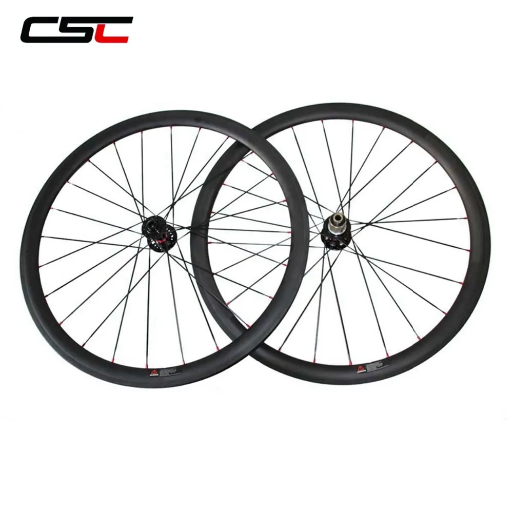 Cheap 700C Carbon Disc Wheels 24mm 38mm 50mm 60mm 88mm Tubular Or Clincher Cyclocross Carbon Bike Disc Wheelset 6 Bolts 1