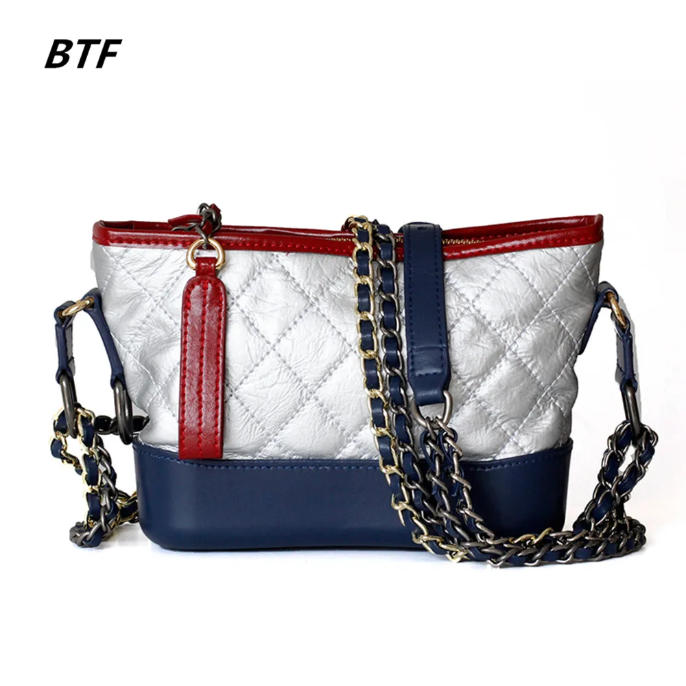 

High Quality Women Woc Cow Leather Flap Bags Genuine Leather Women's Handbags Women Messenger Crossbody Bags Diamond Chain Bags