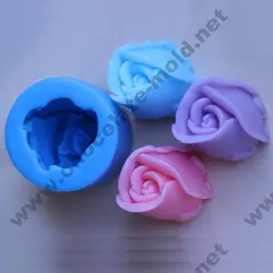 3D Роза шоколадная форма украшения торта силиконовые формы мыло форма bksilicone AC009
