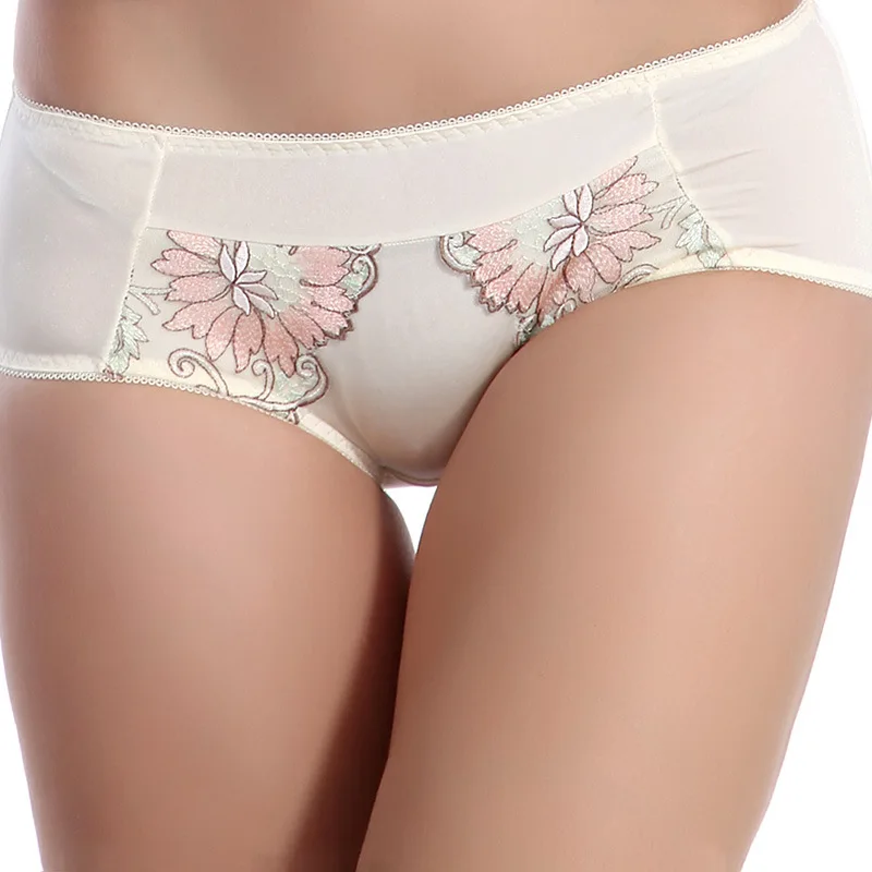 Women Lace Sexy Panties Ultra Thin Transparent Flower Embroidered