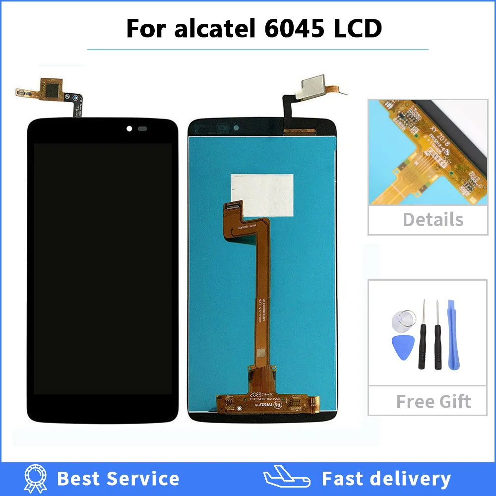 5 дюймов lcd for Alcatel one touch idol 3 6045 OT6045 6045Y 6045F 6045X 6045i K сенсорный экран для замены