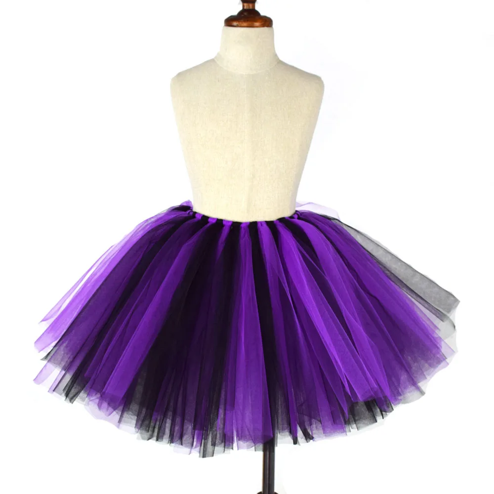 purple and black tulle skirt