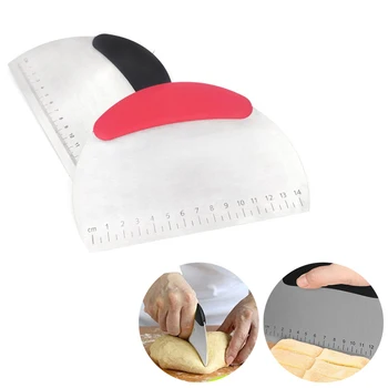 

1 Pcs Stainless Steel Dough Scraper Cake Spatula Baking Pastry Spatulas Dough Cutter Baking Tools Dough Scale Cutter