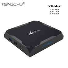 TSINGO X96 Max tv Box Amlogic S905X2 четырехъядерный LPDDR4 4G 64G 2,4G/5,8G двойной Wifi Android 8,1 Bluetooth 1000M 4K HD медиаплеер