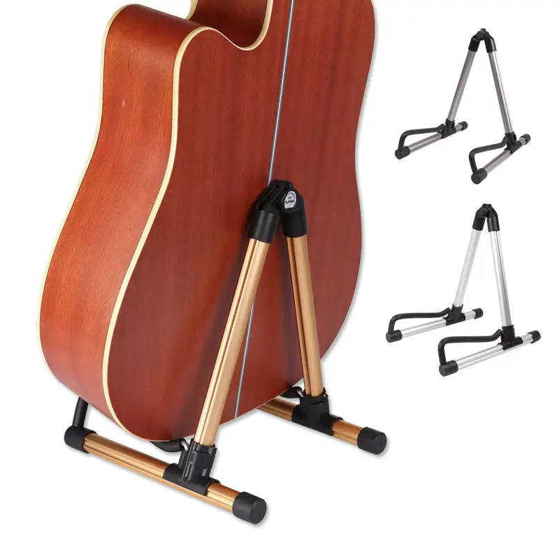 Aluminum Foldable Guitar Stand Classical Vertical Rack Ukulele Guitar