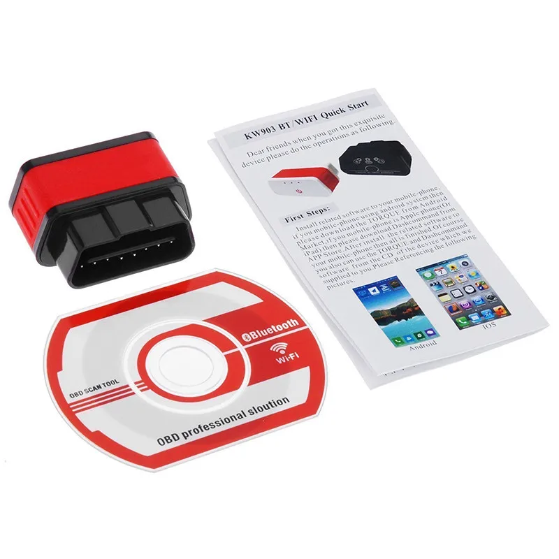 KW903 12 V 10 м SPP ELM327 Bluetooth OBD2 OBDII точный Портативный автоматический gfskcar Авто