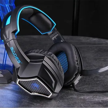 

SADES L9 Wired Gaming Double 3.5+USB Headphones With Microphone 40mm high magnetic flux neodymium iron boron Earphone Headset