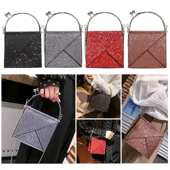 

2018 new sequins female bag small square package fashion wild shoulder diagonal chain small square bag sequins diagonal handba