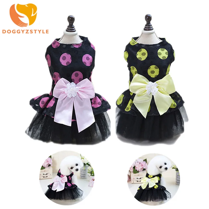

DOGGYZSTYLE Pet Dog Dress Dog Clothes Wedding Red Dress Skirt Clothing Spring Pet Clothes For Small Puppy Chihuahua Yorkie