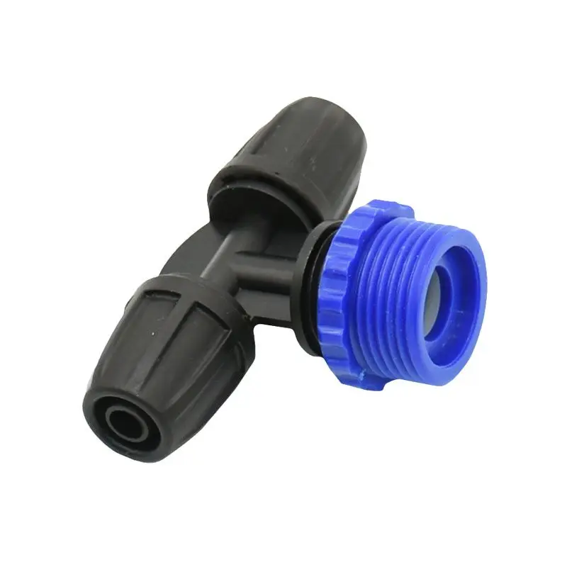 

Male thread G3/4 G1/2TO 8/11 tee garden hose splitter Lock Nut barbed double way irrigation connector screw 25pcs