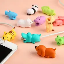 40pcs cute cartoon animal charger bite cable protector cargador for iphone USB cord wire earphone protection free shipping