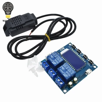 

WAVGAT SHT20 Humidity Temperature Controller DC 12V 0-100%RH -20-60 Celsius Digital LCD Display 2-Channel Relay Module