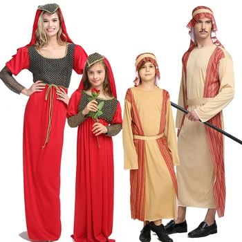 Adult red Egypt pharaoh cosplay costume Egyptian Cleopatra Queen party Shepherd Arab prince princess Empress dress