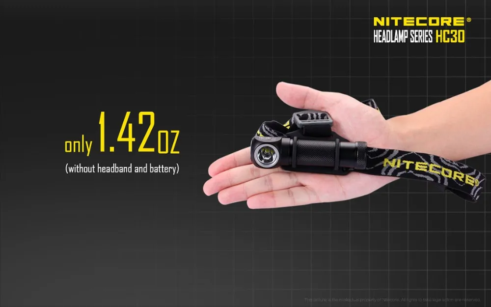 NITECORE HC30 HC30W нейтральный белый налобный фонарь 1000 люмен Водонепроницаемый фонарик для кемпинга без аккумулятора 18650