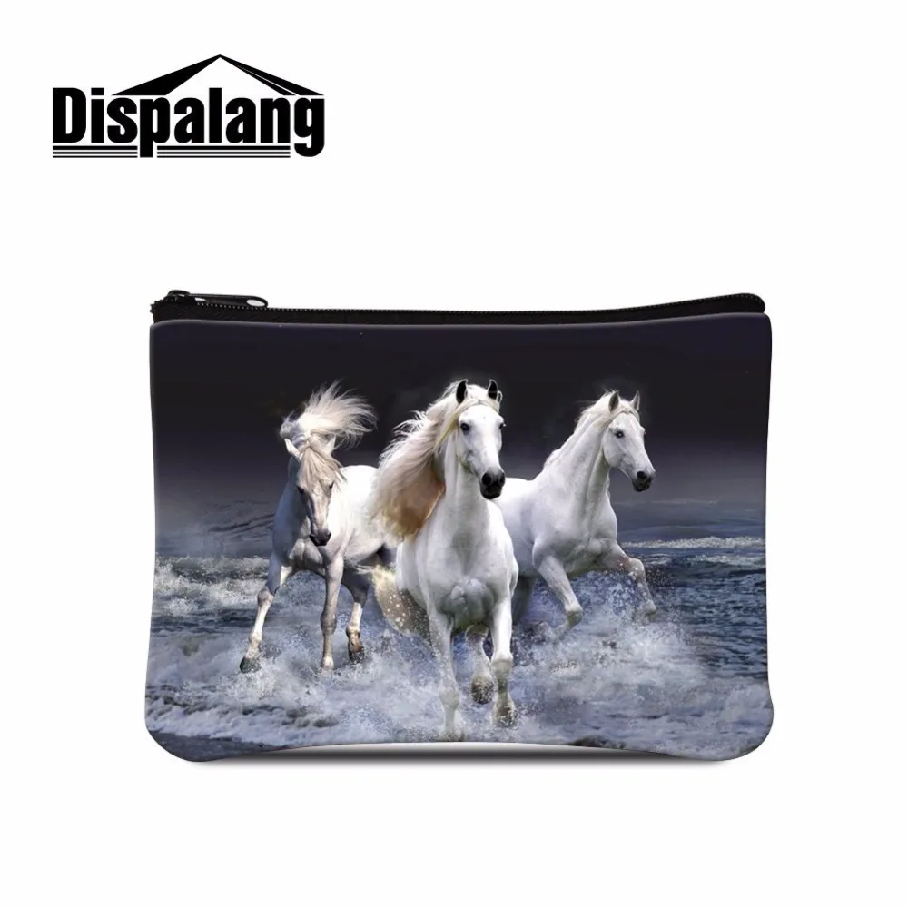 

Dispalang unisex cute 3D crazy horse print coin change purse wallet coin bag card holders women pouch mini purse small money bag