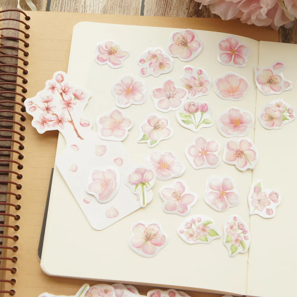 

80pcs Pink Peach Blossom Design Sticker As Gift Decoration Scrapbooking DIY Sticker Wedding Birthday Party Gift Seal