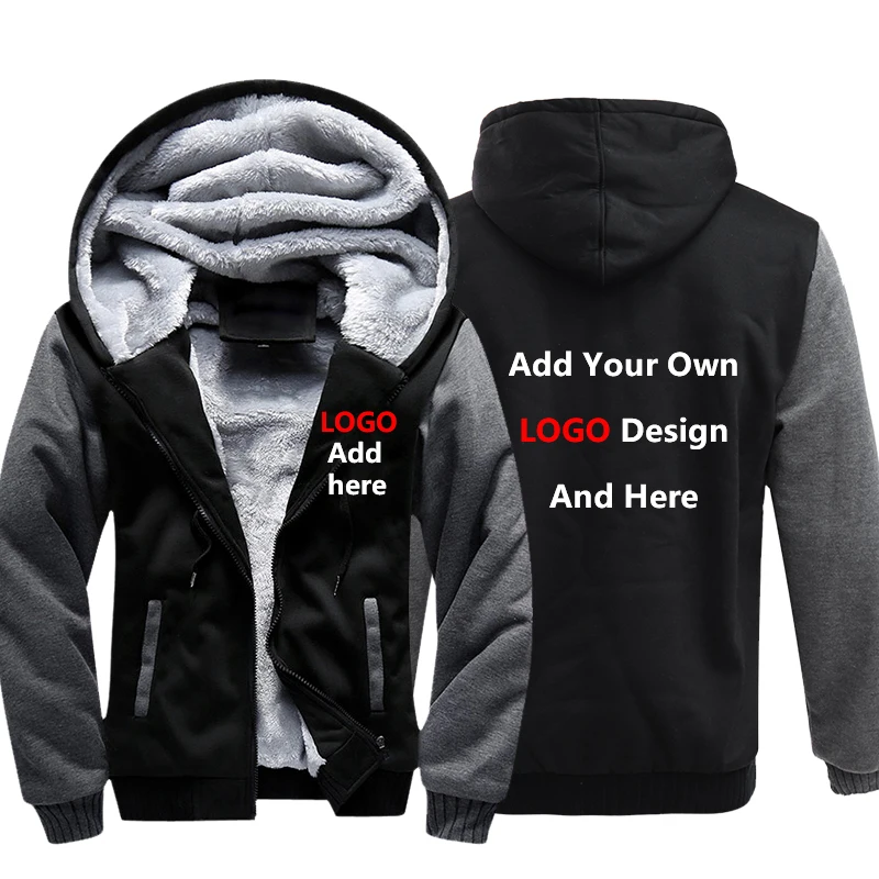 Customized LOGO Men Hoodies Casual Printed Design DIY Men&#39;s Custom Sweatshirts Personalized ...