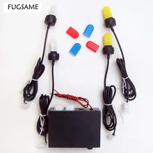 FUGSAME Лидер продаж 12 в супер мощность 4 светодиодный U лампы автомобиля мигающий предупреждающий свет мигающие огни 4 цвета