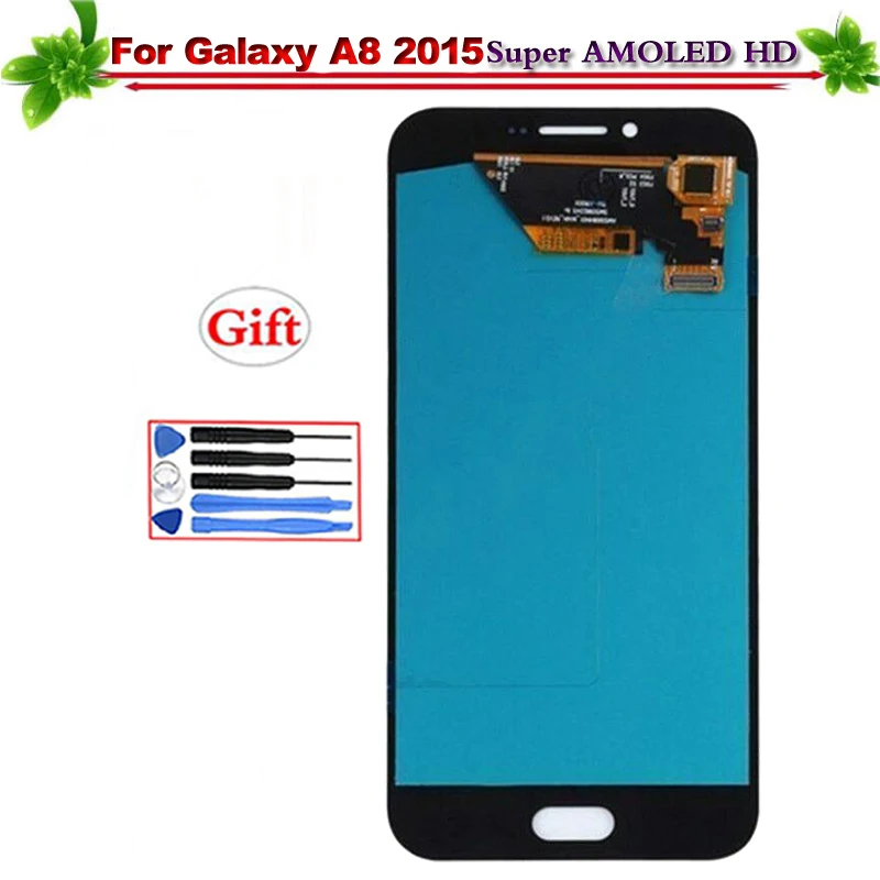 

Super Amoled for Samsung Galaxy A8 2015 A800 A8000 A800F LCD Display Touch Screen Digitizer Assembly Replacement for Galaxy A8