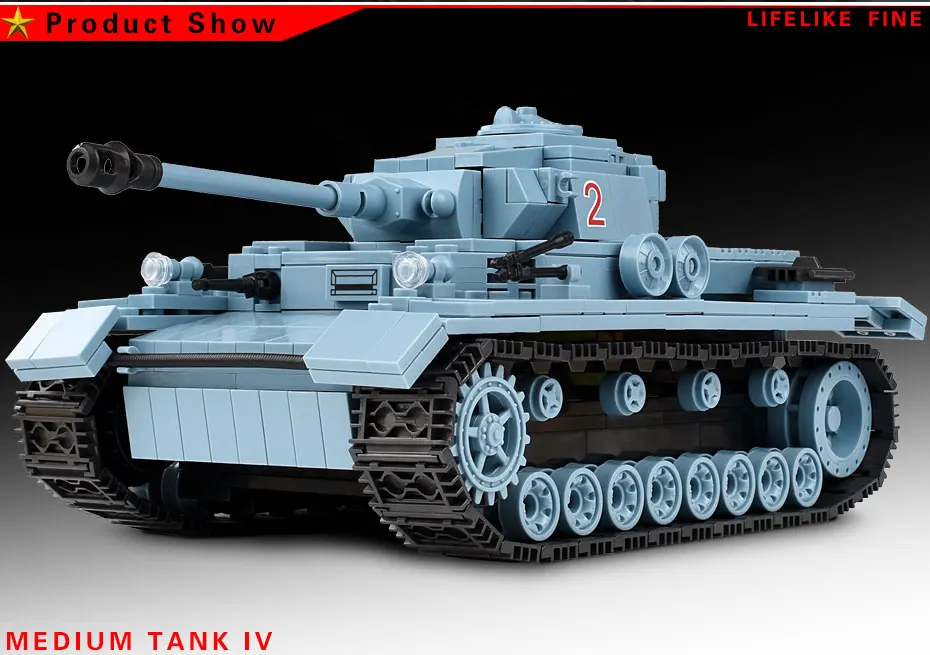 716+ шт Строительный Блок военный немецкий Король тигр Танк строительные блоки техника армейский солдат оружие кирпичи детский подарок игрушка