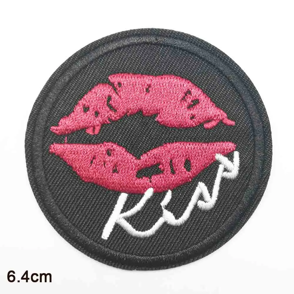 

Kiss Letters Words Romantic Iron on Embroidered Cloth Clothes Patch For Clothing Girls Boys Wholesale