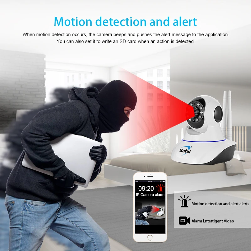 Беспроводная ip камера Saful Wi Fi 720P/960P/1080P Радионяня для домашней безопасности ночная