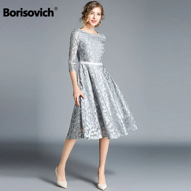 Borisovich Women Casual Dress New Brand 2018 Autumn Fashion Hollow Out ...