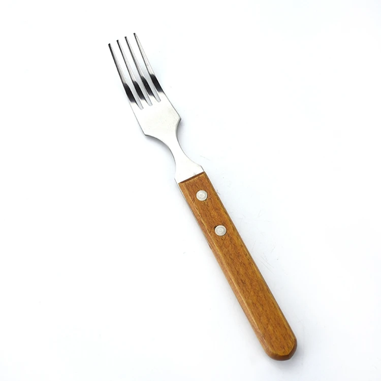 JIANDA набор столовых приборов из нержавеющей стали нож для стейка и вилки столовая ложка Flatware наборы с деревянной ручкой Современная посуда - Цвет: Yellow fork