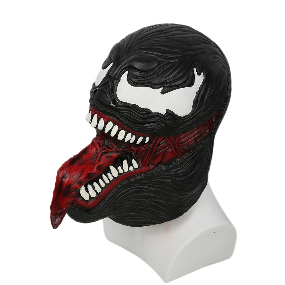 XCOSER маска Человека-паука Venom черный и красный латексный Полнолицевой стильный Хэллоуин вечерние Полный головной шлем аксессуары для косплея