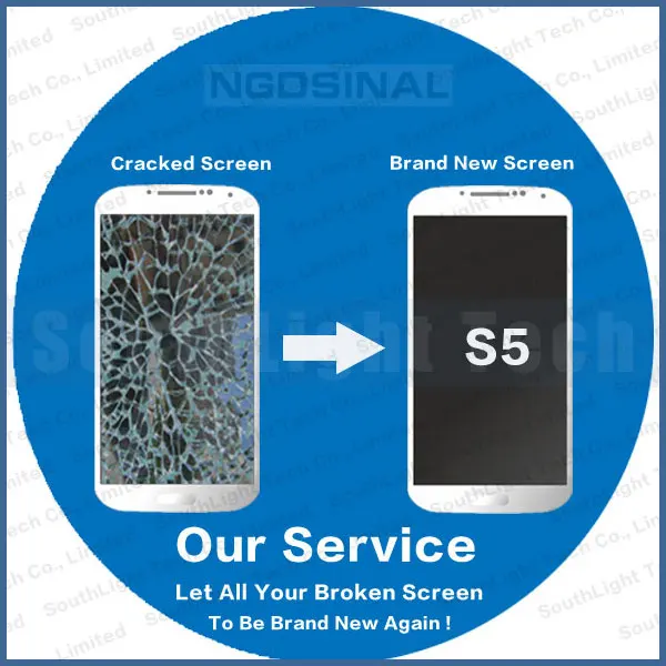 

Original Refurbish Repair Recycle Service For Samsung Galaxy S5 G900 G900F LCD Screen For Samsung Screen Glass Replace Service