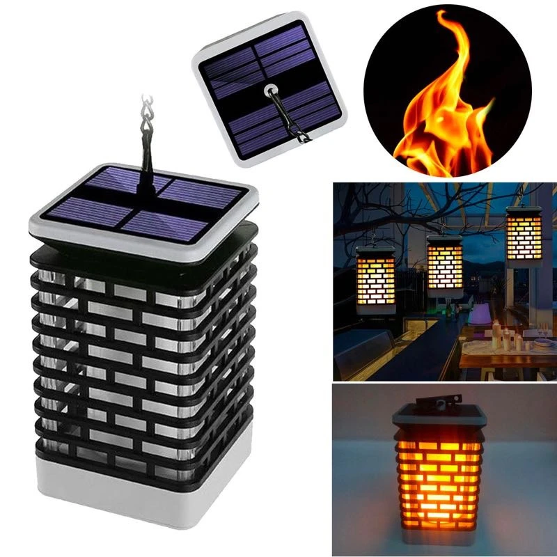 LED Solar Outdoor Garden Waterproof Light IP65 Quad Candle Squares Flickering Flame Hanging Decoration Lamp XiaoMi Foco Luz LED Solar Outdoor Garden Waterproof Light IP65 Quad Candle Squares Flickering Flame Hanging Decoration Lamp XiaoMi Foco Luz