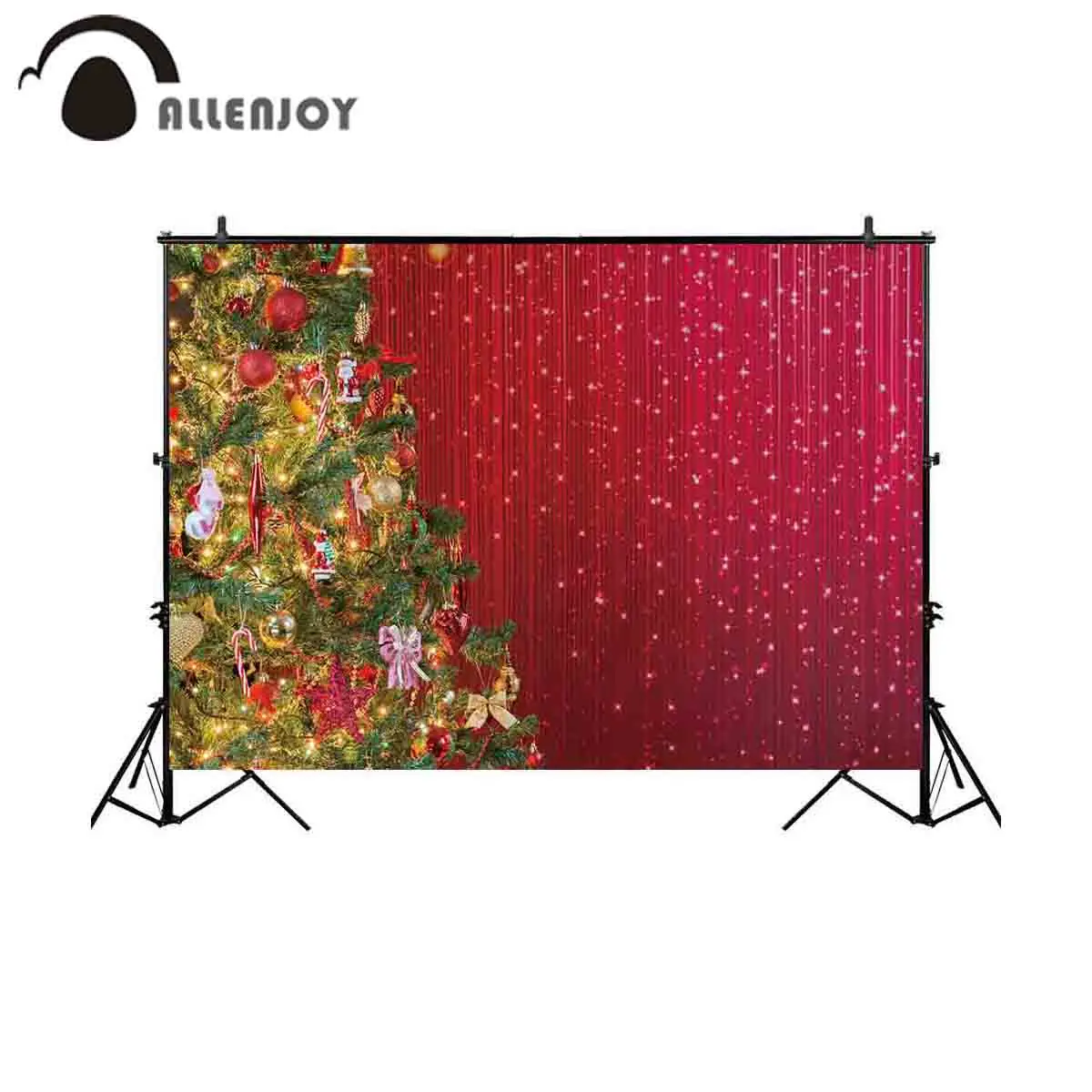 Allenjoy Photography Background Luxury Christmas Gift Tree Red Glitter ...