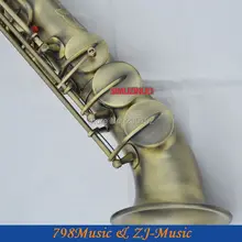 Античный бронзовый изогнутый колокольчик Сопрано-саксофон Bb ключ к высокому F ключ и G ключ-2 шеи-Абалон кнопки